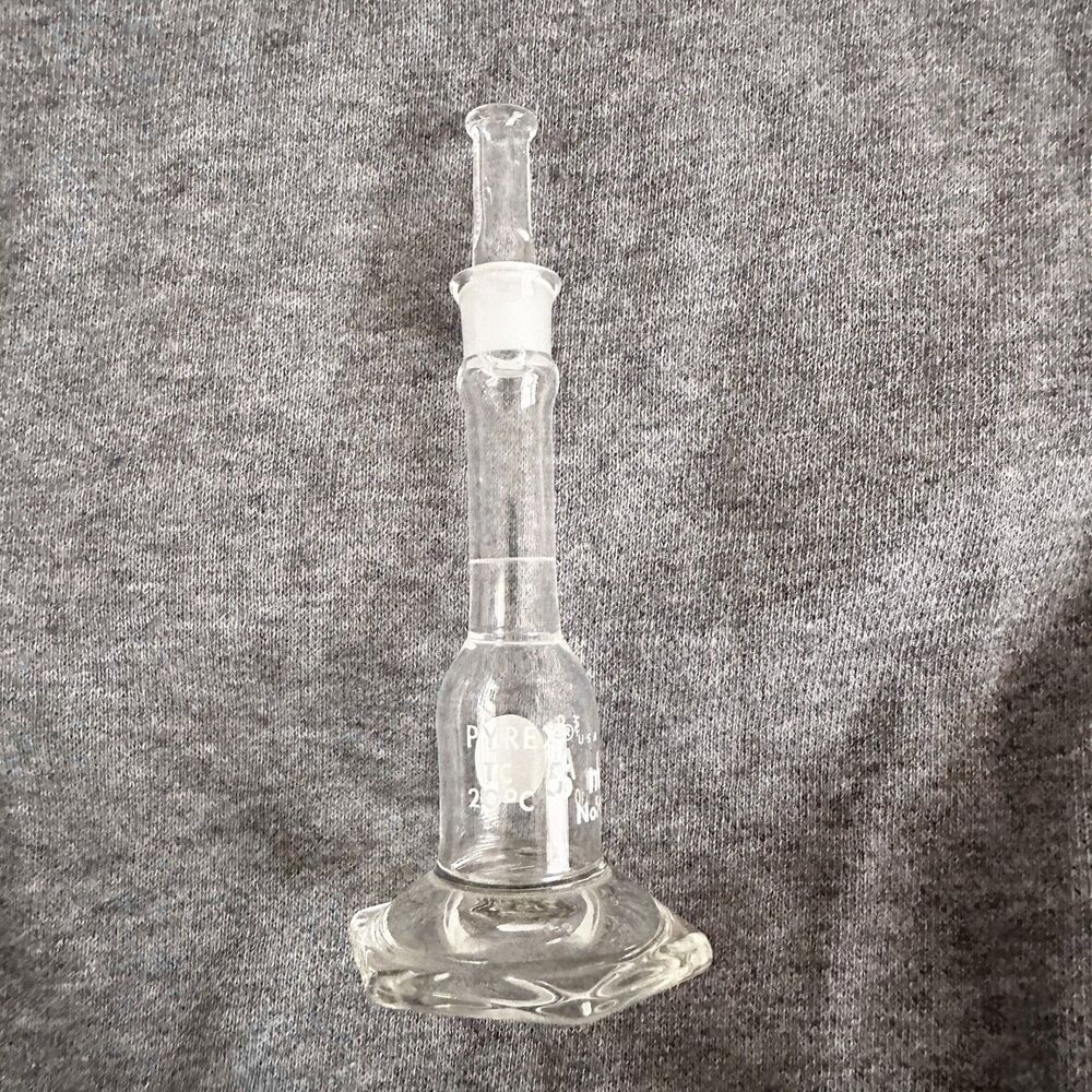 Pyrex 5630-10 10 mL Class A Volumetric Flask Hex Base with Stopper 4"